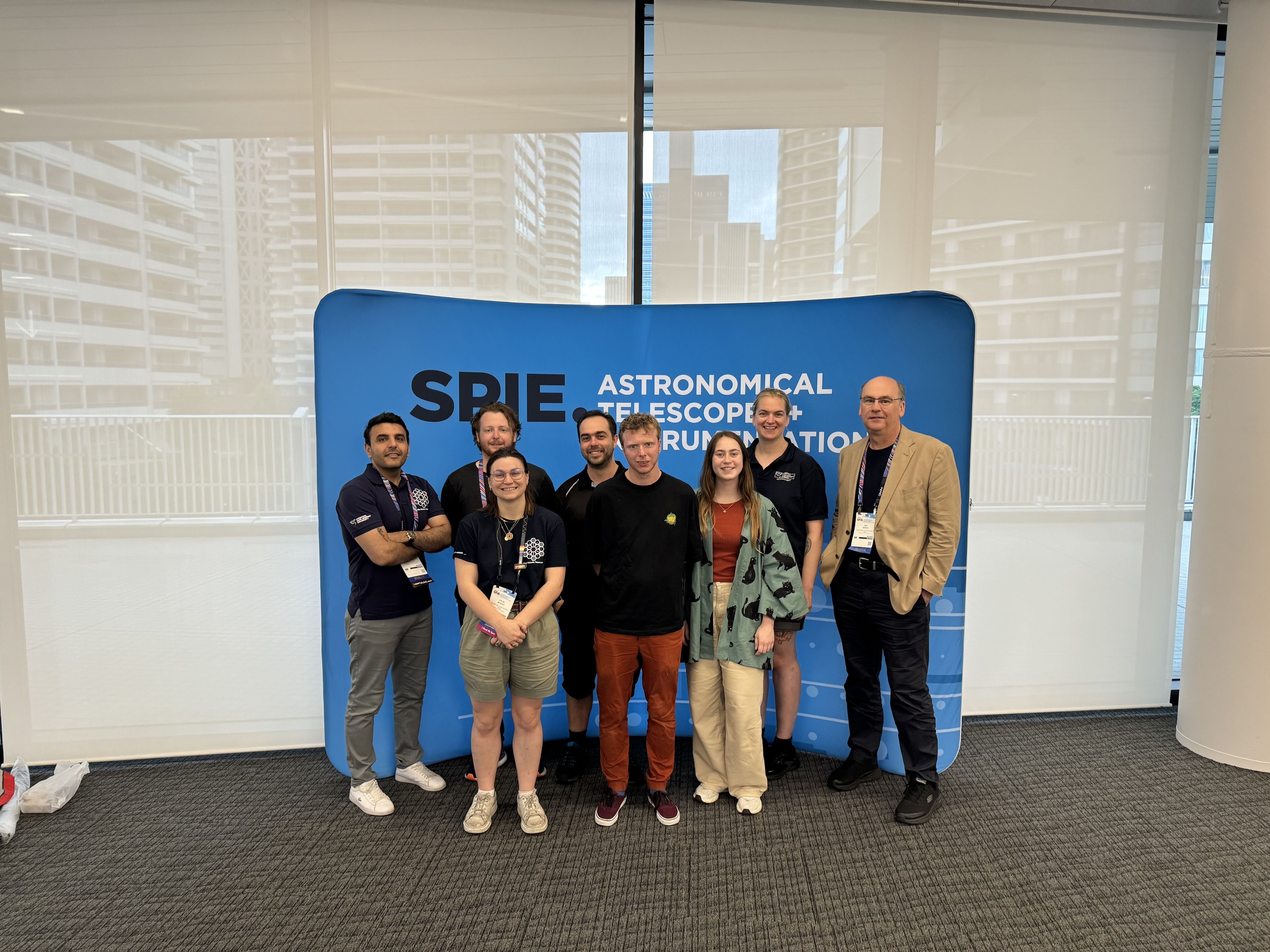 group photo of the NRT team at the SPIE conference