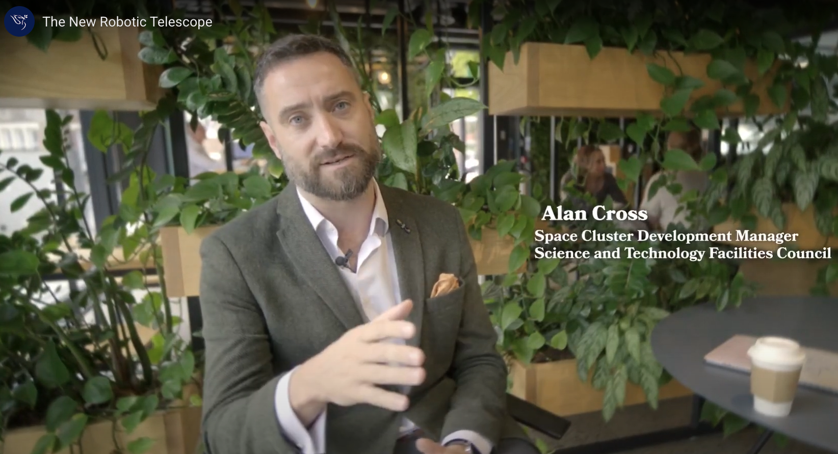 Still from the NRT video with Alan Cross talking about space in Liverpool